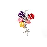 SORGERLY Star Dice Charm Keychain - Cute Bag Purse