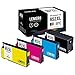 Lemero Remanufactured Ink Cartridge Replacement for HP 952XL  ( Black, Cyan, Yellow, Magenta , 4 pk )
