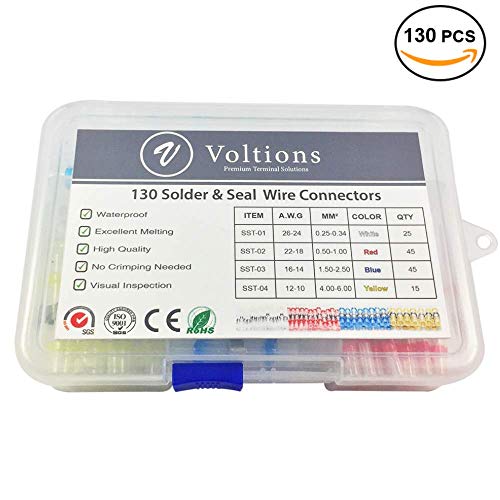 130PCS Solder Seal Wire Connectors | Electrical Waterproof Heat Shrink | Butt Terminals Kit | Premium Connector for Automotive, Marine, Outdoor & Home Wire Applications by Voltions - Thumbnail 6