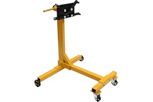 TDIRINAR Engine Run Stand, 1000 LBS Capacity Engine Stand Folding Motor Hoist Dolly Mover Auto Repair Jack Rotating, Mobile Vehicle Engine Block Stand with 360° Adjustable, Suitable For Automobile Ship