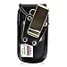 Turtleback Fitted Case for Cadence Black Flip Phone Black Leather Rotating Removable Metal Belt Clip -