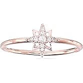 Amazon Essentials Cubic Zirconia North Star Dainty Demi Fine Ring in Sterling Silver