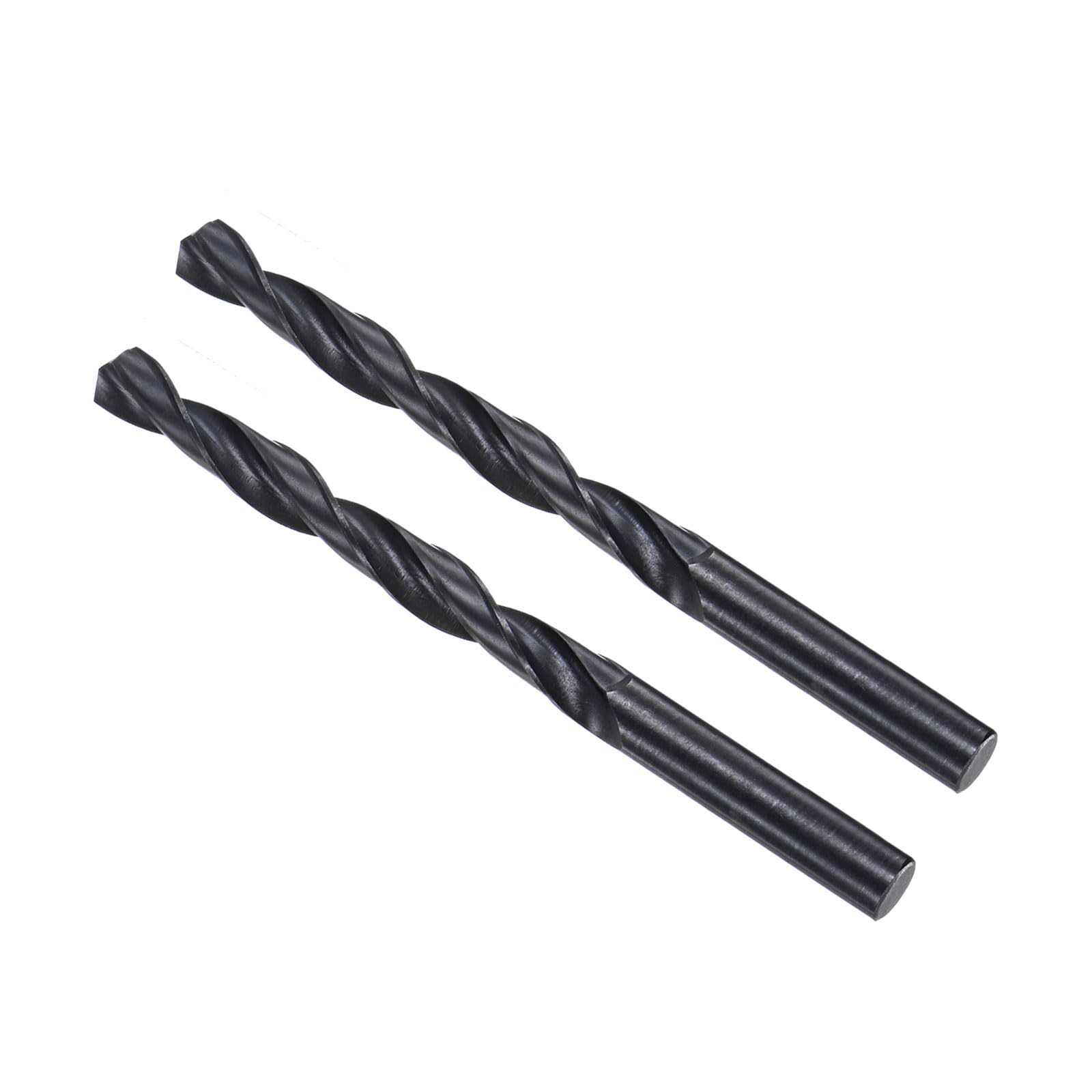 CoCud 6542 High Speed Steel Twist Drill Bits, 9.7mm Diameter 132mm Length, Black Oxide Straight Twist Jobber Drill Bit - (Applications: for Metal Woodwork Plastic Aluminum), 2-Pieces