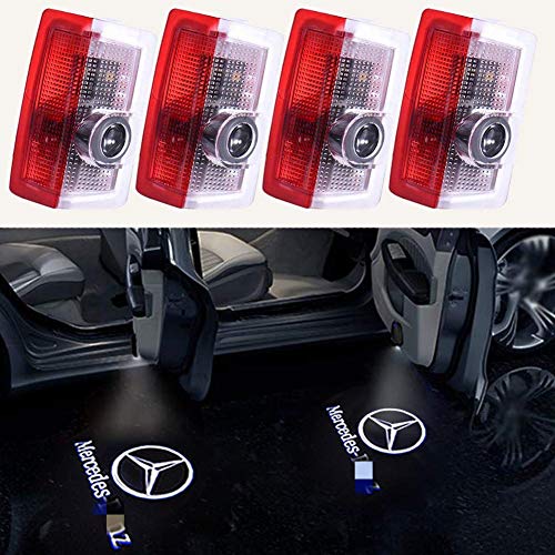 Car Door LED Lighting Logo Projector Ghost Shadow Welcome Lights For benz (benz-4pack)