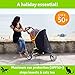 Multi-Purpose Doona & Baby Stroller Bassinet Sun Shade & Blackout Cover; Doona Sunshade & Airplane Bassinet Cover; Universal Fit Sunshade Stops 99% of Sun Rays SnoozeShade Original (Green Trim)
