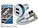 Apple iphone 5 / 5s / 5c, 6, 6plus Charger with Dual USB Ports 3.1 Amps for Car (Silver)