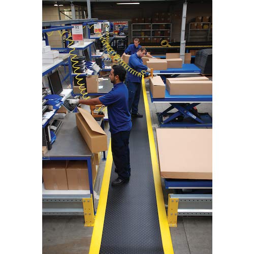 Notrax Antifatigue Mat, Black, YllwBrdr, 2ft.x3ft.