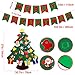 JOKBEN DIY Felt Christmas Tree Set, with Merry Christmas Felt Banner Wall Hanging Christmas Decorations with 30pcs Detachable Ornaments Xmas Gifts for Child