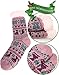 EBMORE Women Slipper Fuzzy Socks Fluffy Cozy Cabin Warm Winter Soft Thick Comfy Fleece Christmas Anti Slip Home Stocking Stuffer(Light Purple)
