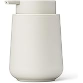 zuxzmj Liquid Hand Soap Dispenser Plastic 11 oz Refillable Soap Bottle for Bathroom & Kitchen Countertops Modern Matte Beige