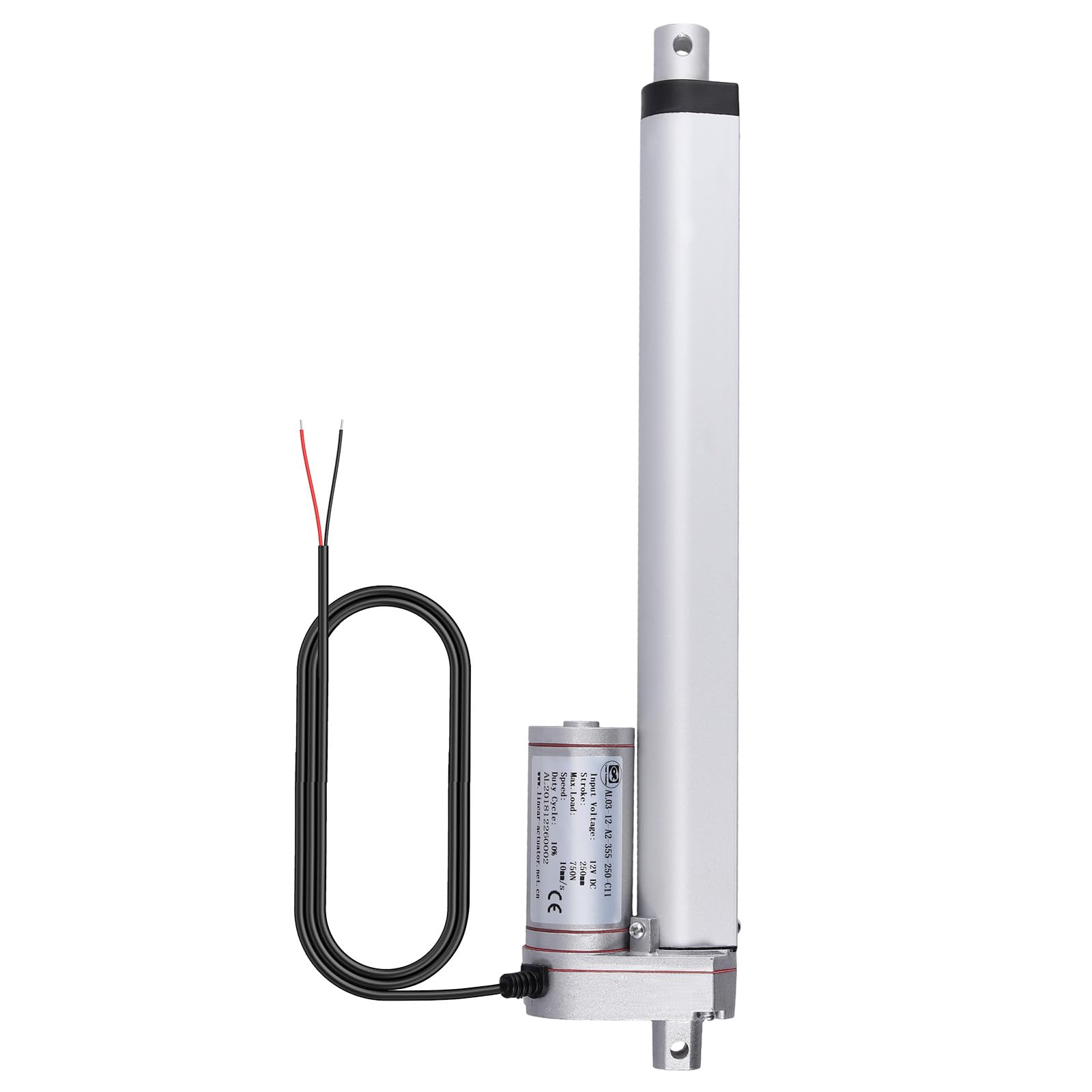 Justech 250mm Linear Actuator Motor DC 12V 750N for Auto Car RV Electric Door Opener Vehicles Vessels Cargo TV Lift Tables Massage Beds Electric Beds Medical Chairs Electric Equipment Camera Frames