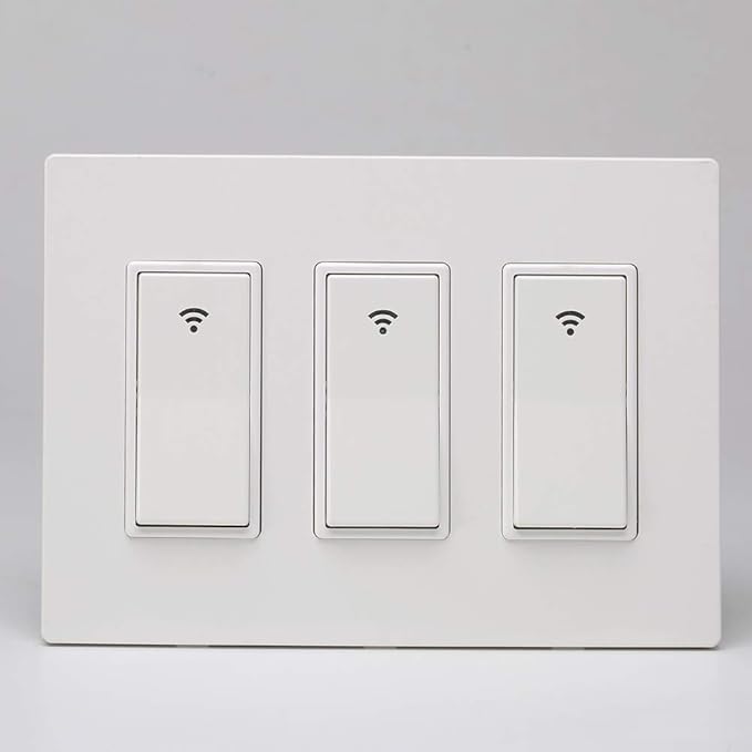 EDTara Intelligent WiFi Wall Light Switch with Voice Control US Regulation Three-Way