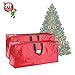 Christmas Tree Storage Bag Set - Set of 2 Bags for 7.5-Foot Artificial Trees - Protects Holiday Decorations and Inflatables by Elf Stor (Red)