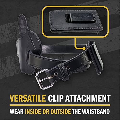 Leather Magazine Holder Made in USA Sizes to fit virtually Any 9mm, .40, .45 or .380 Pistol