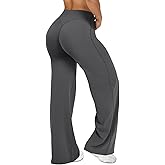 JGS1996 Wide Leg Yoga Pants Bottoms Straight Leg Leggings for Women High Waist Stretch Booty Casual Gym Workout Sweatpants