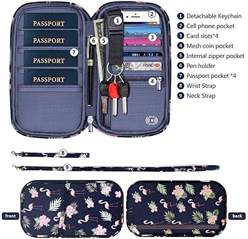 RFID Family Passport Wallet Holder Waterproof, Travel Document Organizer Credit Card Clutch Bag for Men Women 3 RFID Family Passport Wallet Holder Waterproof, Travel Document Organizer Credit Card Clutch Bag for Men Women