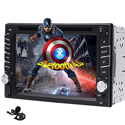 Android 6.0 Marshmallow Car Stereo Double 2 DIN in dash Car PC Autoradio 6.2" Touch Screen Head Unit GPS Navigation Support 1080P Video Player Wifi Mirror Link Bluetooth 4.0 USB AUX + Backup Cameras i