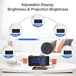 Moskee Projection Alarm Clock Digital Dual Alarm