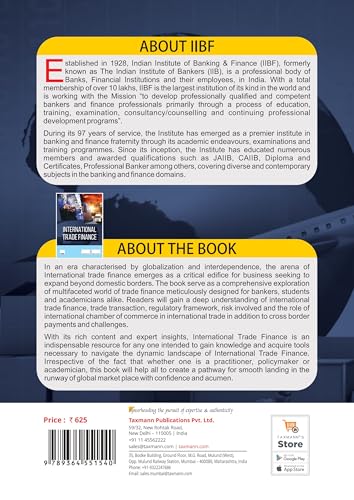 IIBF X Taxmann's International Trade Finance – Complete | Expert-vetted Guide on—Trade Theories | ICC Rules | Regulatory Frameworks | Risk Management | Digitisation | LIBOR-ARR Transitions 1