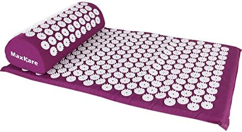 CALOD Back Pain Relief Acupressure Mat and Pillow Set ,Purple