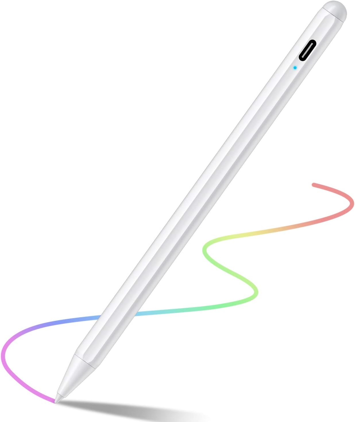 Stylus Pen 2nd Gen for Apple iPad 2018-2021 with Palm Rejection &Magnetic, 1.0mm Fine Tip, High Precise Pencil for Drawing & Writing on iPad(6/7/8)/ Air(3/4)/ Mini(5th)/ Pro 11(1/2/3)/ Pro 12.9(3/4/5)
