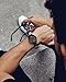 Unisex All Black Minimalist Quartz Wristwatch Ultra Thin with Date and Milanese Mesh Band or Strap for Gift(Black Gray)