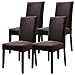 Fuloon 4 Pack Super Fit Stretch Removable Washable Short Dining Chair Protector Cover Seat Slipcover for Hotel, Dining Room, Ceremony, Banquet Wedding Party