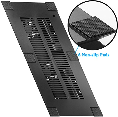ADVcer PS4 Pro Vertical Stand with Dual Cooling Fan, Dual Controller Charging Station and 3 Extra USB Port for Playstation 4 Game Console, PS4 DualShock 4 Gamepad + 8 Controller Thumb Grip Cover Caps