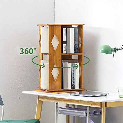 Childrens Bookcase 360 ° Simple Swivel Shelves Simple And Modern Multi-floor Shelves On The Table Storage Shelf ( Design : 2 )