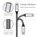 CACOY 6.6ft Nylon USB to Lightning Compatible Cable-Apple MFi Certified-with Aluminum Housing for iPhone X/8/8 Plus/7/7 Plus/6S/6 Plus,SE/5S/5,iPad,iPod Nano 7 and More-Grey (2 Meters)
