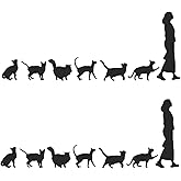 2Pcs Cat Lady Decor Decals, Car Auto Truck, Window Decals, Self-Adhesive Vehicle Sticker, Bumper Stickers, Exterior Accessories