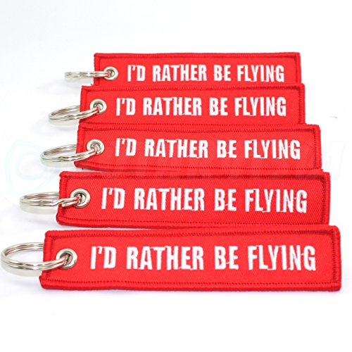 Rotary13B1 I'd Rather BE Flying - Red/White - 5pcs