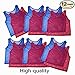 Adorox 12 Pack Youth Scrimmage Team Practice Nylon Mesh Jerseys Vests Pinnies for Children Sports Football, Basketball, Soccer, Volleyball (6 Red and 6 Blue)