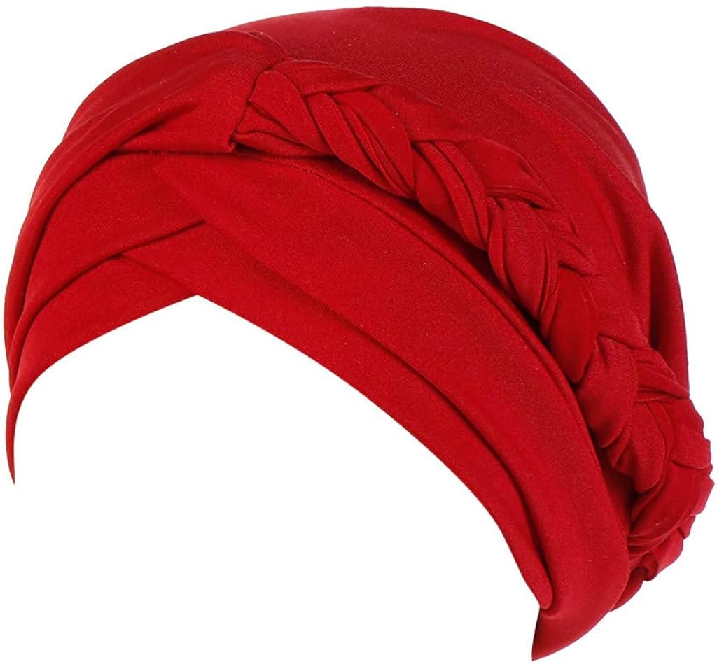 LENXH Solid Color Headscarf Hat Ladies Simple Headgear Autumn and Winter Warm Cotton Hat Casual Hat