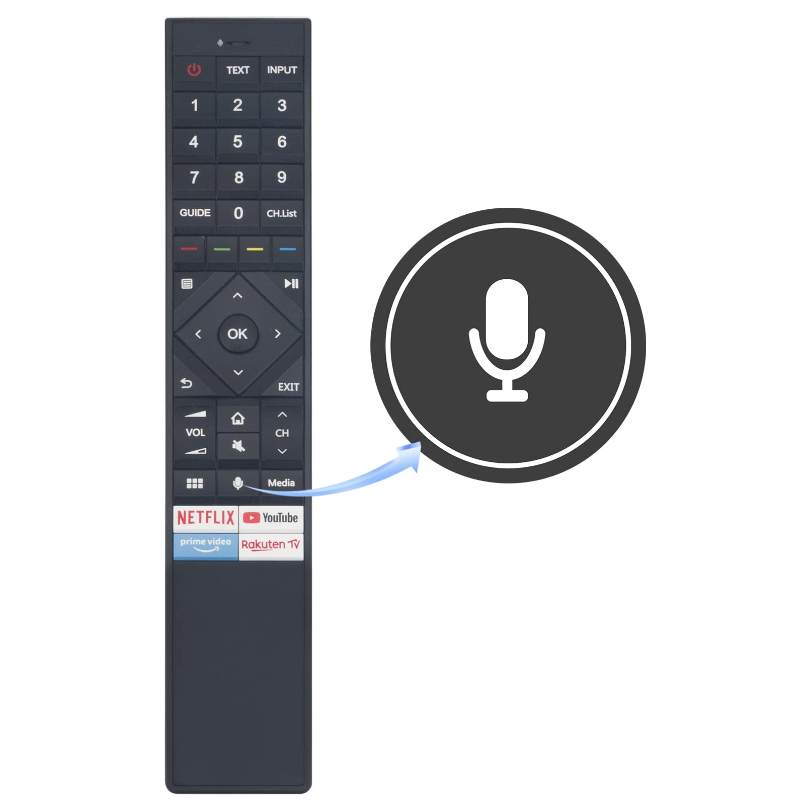 ERF3A72 Remote Replaced fit for Hisense QLED ULED TV ERF3A72 U7QF U8QF 55U8QF 65U8QF 55U7QF 50U7QF 65U7QF 65U7QFUK HE55A6900FUWTS HE50A6900FUWTS HE65A6900FUWTS 50A690FEVS 55A690FEVS Remote Controller