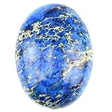 25x18mm Oval Cabochon CAB Flatback Semi-precious Gemstone Ring Face (Blue Sea Sediment Jasper)