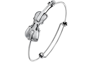 SENFAI Preppy Bracelets Music Lover Violin Stretch Bangle Bracelet Jewelry Gifts