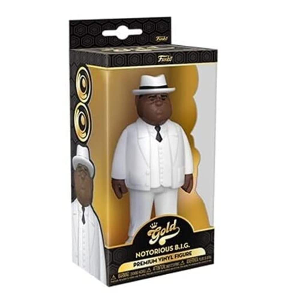 Funko Vinyl Gold 5": Biggie Smalls - Notorious BIG - White Suit - Collectable Vinyl Action Figure - Birthday Gift Idea - Official Merchandise - Ideal Toy for Music Fans - for Your Collection