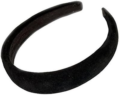 Inca Black Velvet Alice Band Headband 2.5cm Wide Padded Hair Accessory