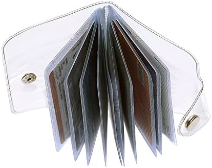 RangTeq Heavy duty PVC Plastic Material Card Wallet with 10 Clear Pockets (Transparent) - Pack of 5