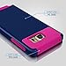 Samsung Galaxy Note 5 Case, E-Mobile Hybrid Dual Layer Shockproof Case for Samsung Galaxy Note 5 TPU + PC 2-Piece Style Soft Hard Cover (Navy Blue/Hot Pink)