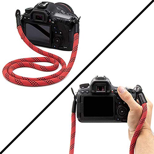 Eorefo Camera Strap Vintage 100cm Nylon Climbing Rope Camera Neck Shoulder Strap for Micro Single and DSLR Camera. – Bild 4