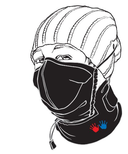 Caldera International NX4 Neck Warmer/Face Mask, Black, Large/15-21-Inch - Thumbnail 4