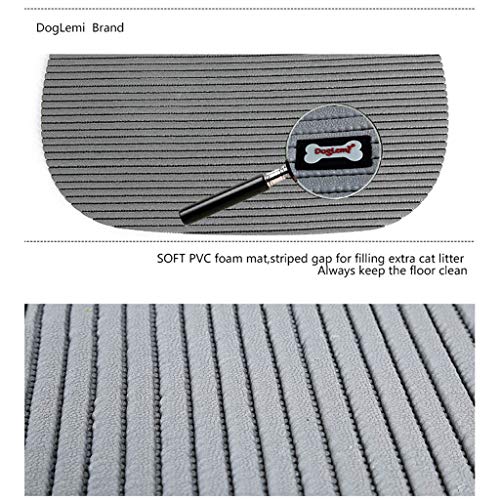 vmree Cat Litter Mat, Kitten Waterproof Non-Slip PVC Foam Soft Pad Feeding Placemat Keep Floor Clean (Gray)