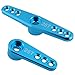2-Pack HobbyPark Metal Aluminum 25T Servo Horn Steering Arms for 1/10 1/8 Scale RC Trucks Cars Buggies Replacement Upgrade Parts Blue