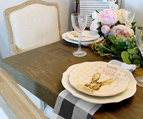 Buffalo Plaid Dish Towels - Buffalo Check Hand Towels - Grey Tea Towels Checked - Plaid Towels Kitchen - Gray Plaid Dish Towel - Buffalo Checked Dish Towels - Gray and Cream Kitchen Towels (18 X 28) - Thumbnail 5