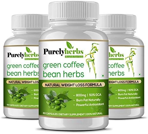 Purelyherbs Green Coffee Beans 60 Capsules - Pack Of 3