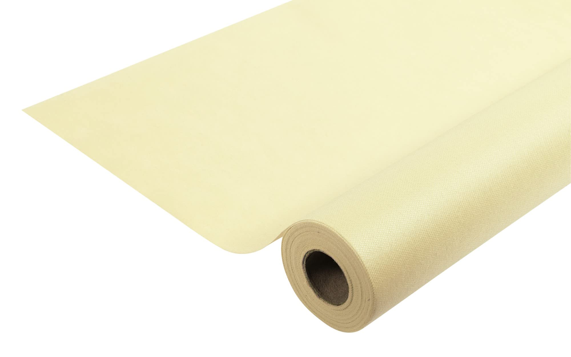 Disposable spun bound non-woven tablecloth - Roll 10 M long X 1.20 M wide - Tear-proof, water-repellent and wipe able material - Ivory — image 1