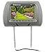 Pair Rockville RHP7-GR 7” Grey TFT-LCD Car Headrest TV Monitors w/Speakers+IR