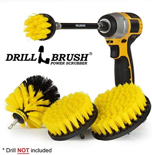 Drill Brush - Bathroom Cleaning Brush Set - Scrub Attachment for Drill - Cleaning Drill Brush Set - Shower Scrubber - Drill Scrubber Brush Kit - Scrub Brush Attachment for Power Drill - Grout Cleaner